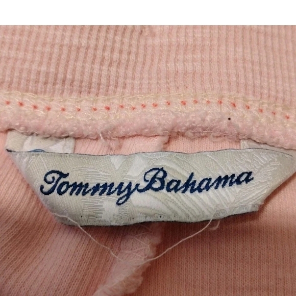 Share Tommy Bahama Tobago Pink Knit Shirts Drawstring Cotton Blend Women's XL - Picture 3 of 4